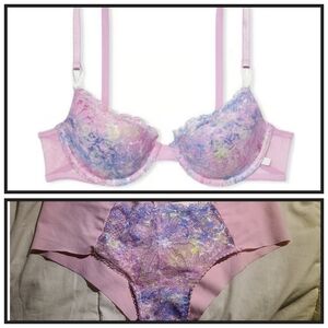 NWT Victoria's Secret Sexy Tee Lightly-Lined Lace Demi Bra & Matching Panty Sz.